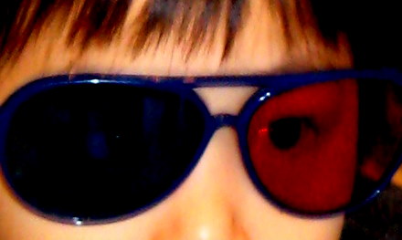2色レンズのメガネ
