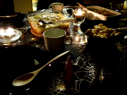 ハロウィンのテーブル